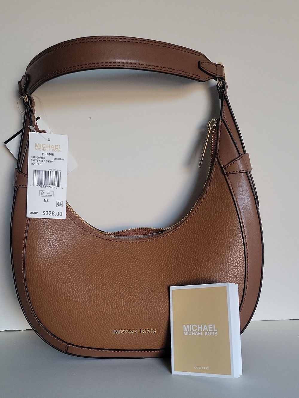 Michael Kors Preston Hobo Shoulder Bag in Brown
